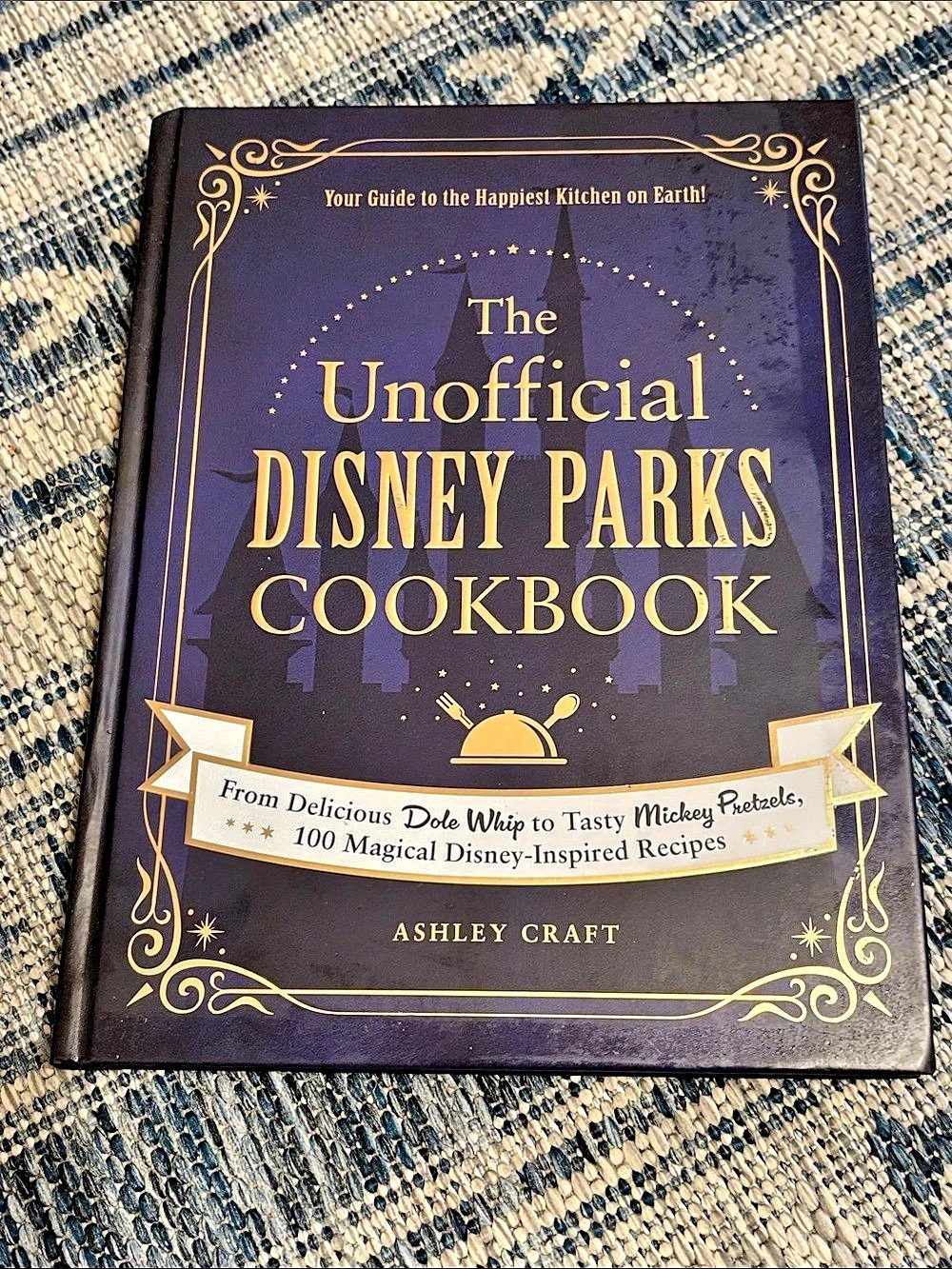 Adams Media The Unofficial Disney Parks Cookbook Purple Hardcover Like New